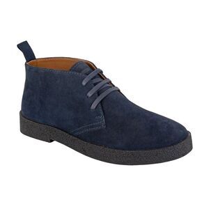 Roamers Mens Leather Desert Boots / Navy